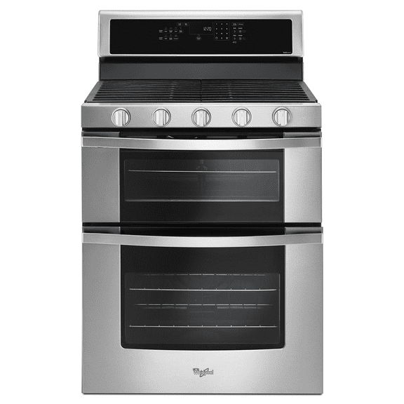 Whirlpool 30” 6.0 cu ft Gas Double Oven Range in Stainless Steel
