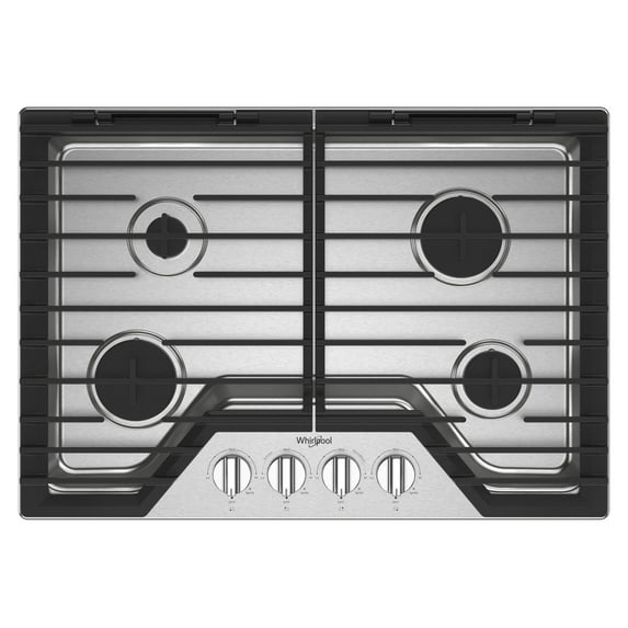 Whirlpool® 30-inch Gas Cooktop with EZ-2-Lift™ Hinged Cast-Iron Grates