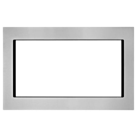 Whirlpool - Microwave Trim Kit for Most 30" Microwaves - Black-on-Stainless-Steel
