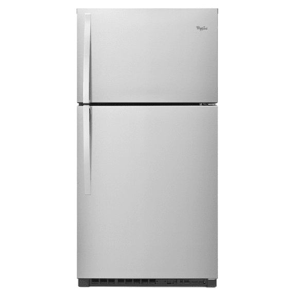 Whirlpool 33 Inches 21 cu ft Top Freezer Refrigerator in Monochromatic Stainless Steel