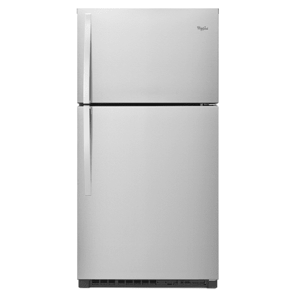 Whirlpool 33 Inches 21 cu ft Top Freezer Refrigerator in Monochromatic Stainless Steel