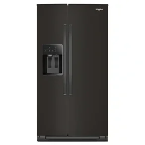 Whirlpool 36-Inch Wide Side-by-Side Refrigerator with TruCool System Black Stainless Steel