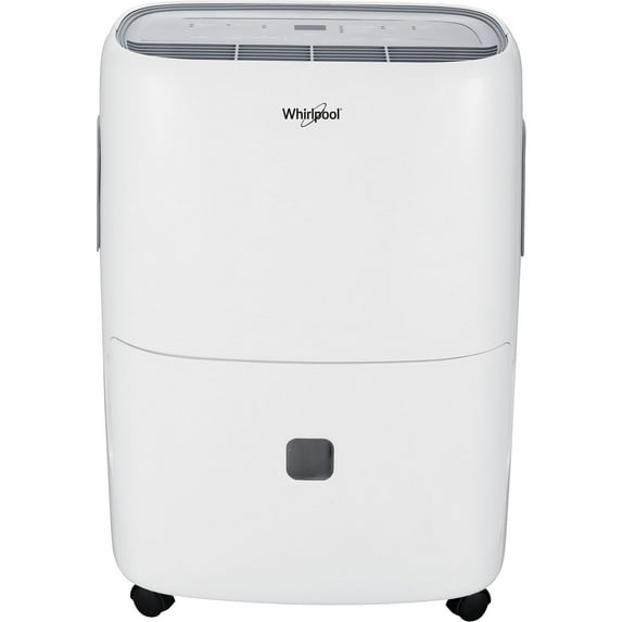 Whirlpool 40 Pt. 3,000 Sq. ft. Dehumidifier in White - Built-In Pump, Automatic Shut-off