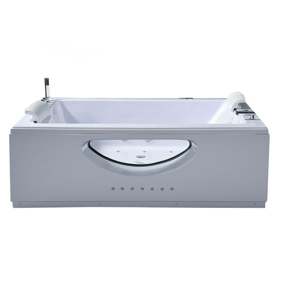Whirlpool Bathtub white 70″ X 56.8″ hot tub double pump – Bali