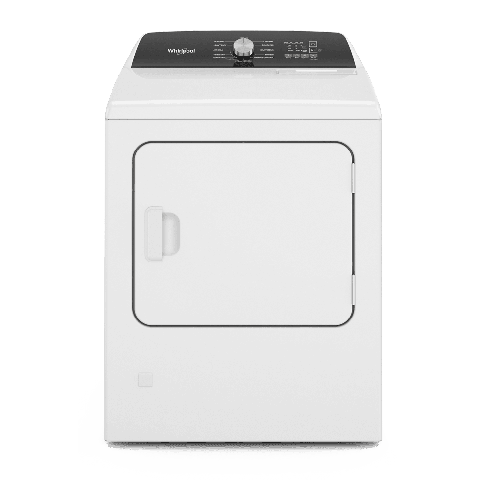 Whirlpool 7.0 cu ft Top Load Gas Moisture Sensing Dryer with Steam in White