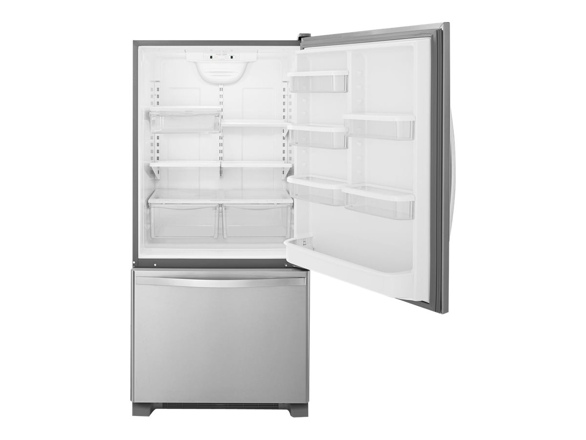 Whirlpool® Brand New WRB322DMBM - 33-inches wide Bottom-Freezer Refrigerator with Spill Guard™ Glass Shelves - 22 Cu. ft - image 1 of 4