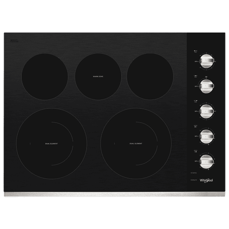 Whirlpool - 30" Built-In Electric Cooktop - Stainless Steel