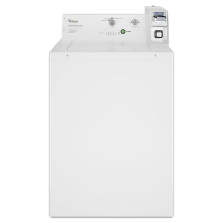 Whirlpool - 3.3 Cu. Ft. Commercial Top Load Washer with Coin Slide - White
