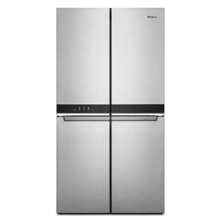 Whirlpool - 19.4 Cu. Ft. 4-Door French Door Counter-Depth Refrigerator with Flexible Organization Spaces - Stainless Steel