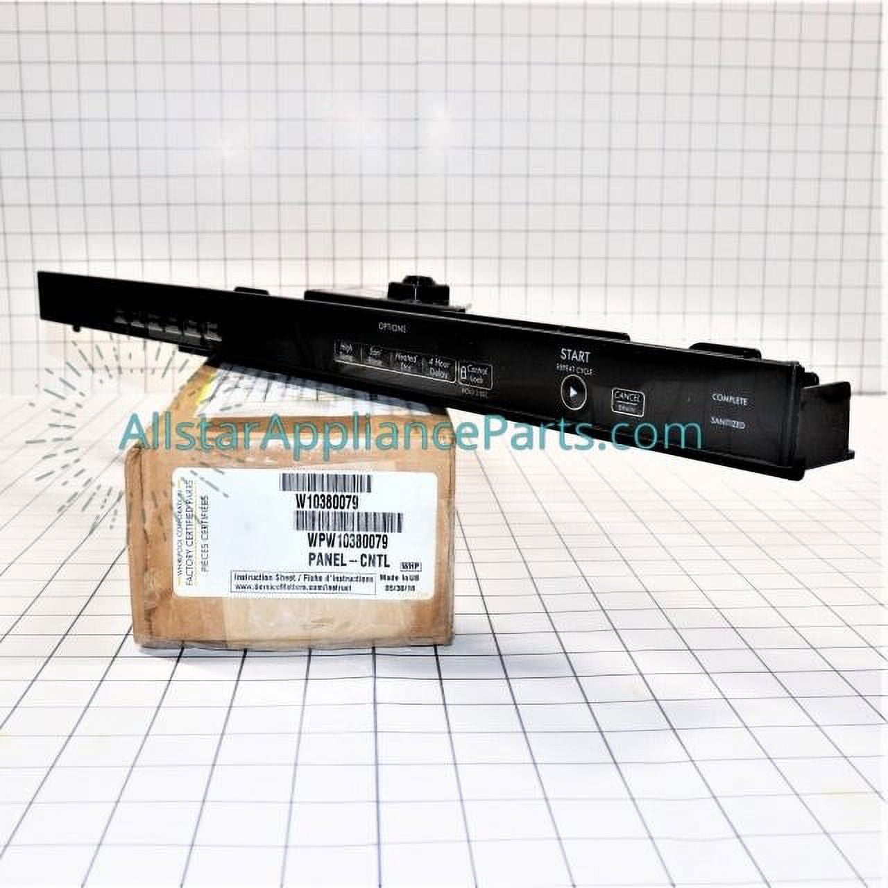 Whirlpool Dishwasher Control Panel WPW10380079
