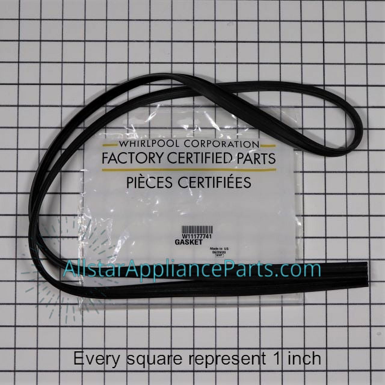 Whirlpool Dishwasher Door Gasket W11177741