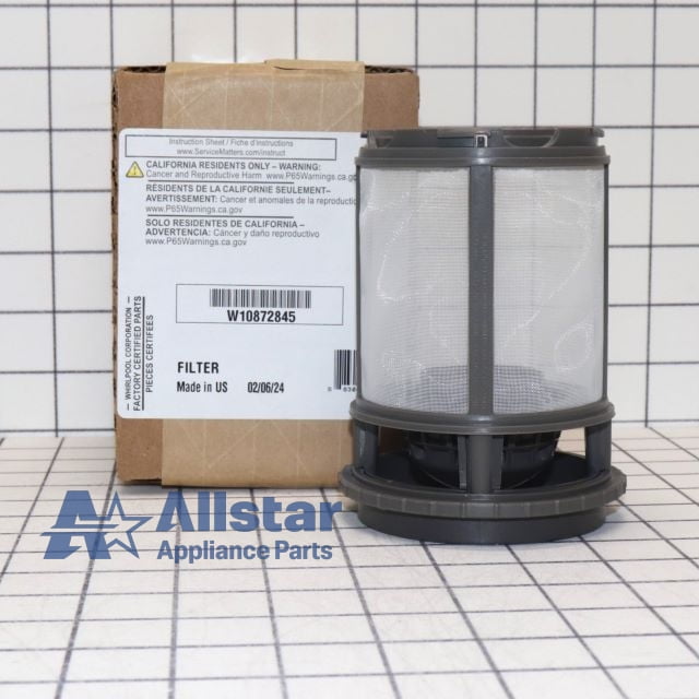 Whirlpool Dishwasher Pump Filter W10872845