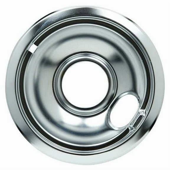 Whirlpool W10196406 Range Drip Pan, 6-in (Chrome) Genuine Original Equipment Manufacturer (OEM) Part