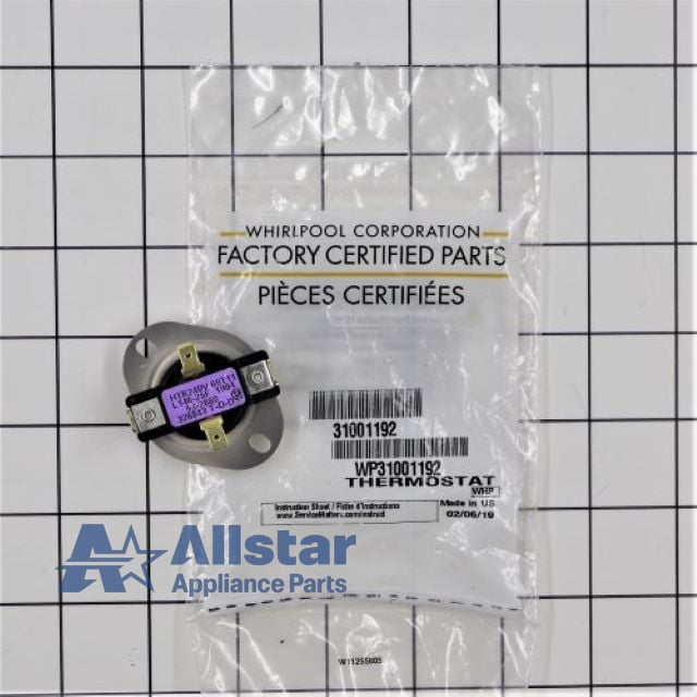 Whirlpool Dryer Cycling Thermostat WP31001192
