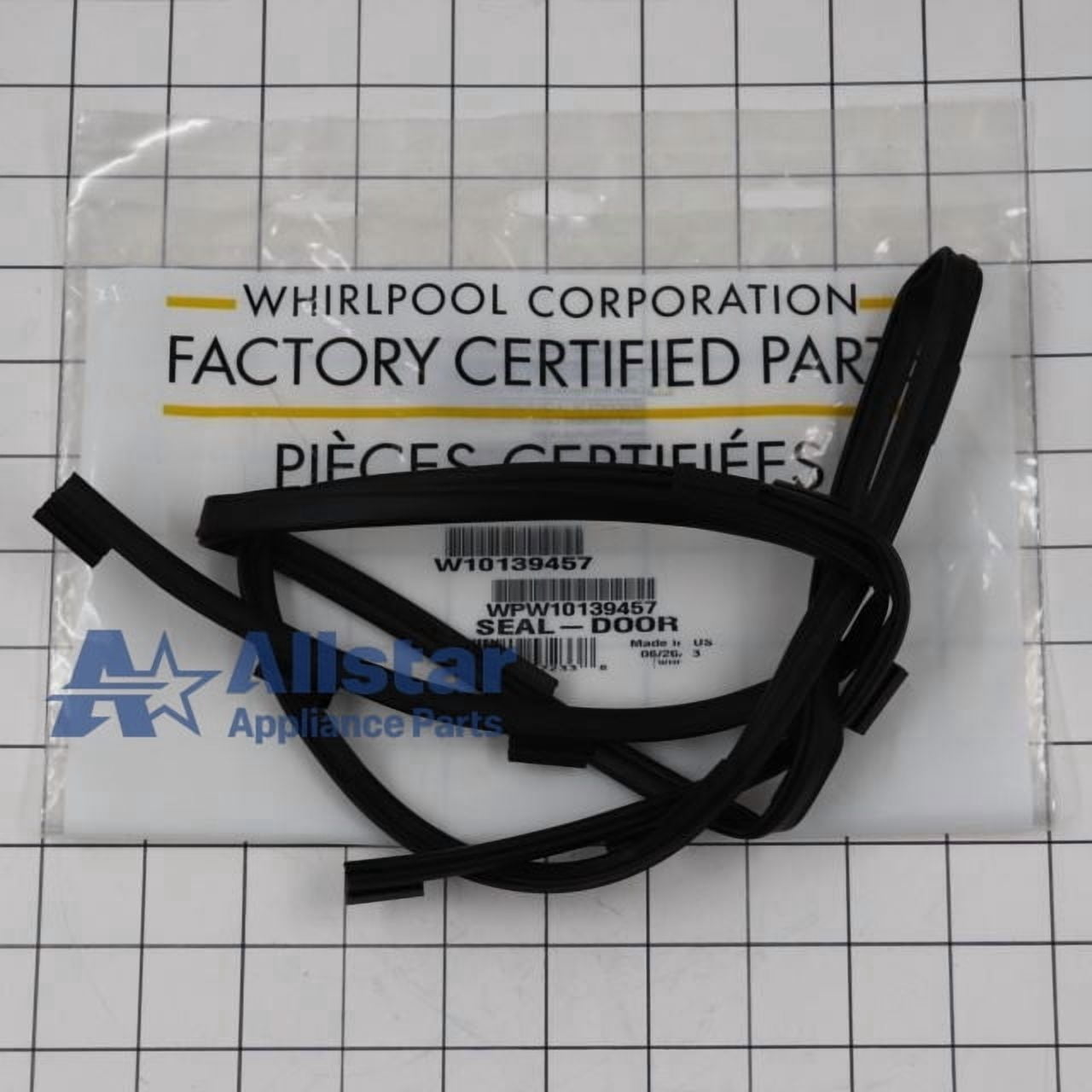 Whirlpool Dryer Door Seal WPW10139457