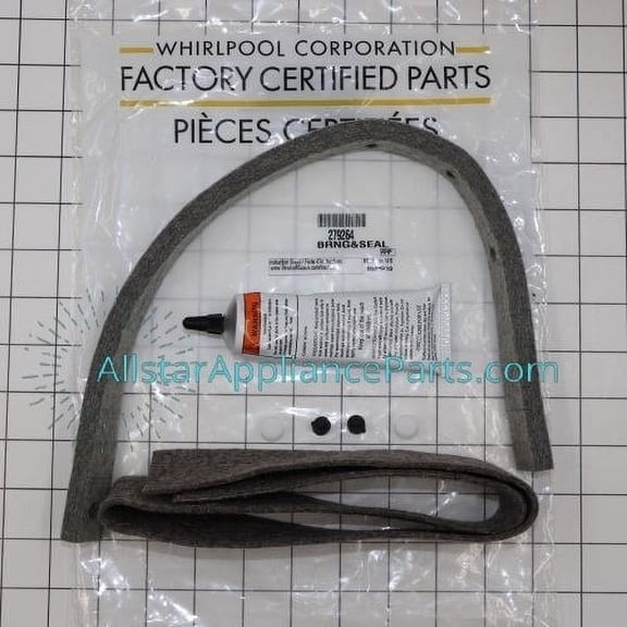 Whirlpool Dryer Front Felt Bearing and Felt Seal Kit with Adhesive 279264