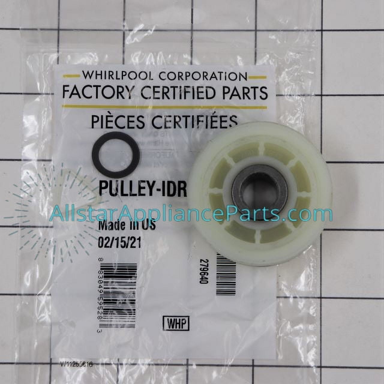 Whirlpool Dryer Idler Pulley 279640