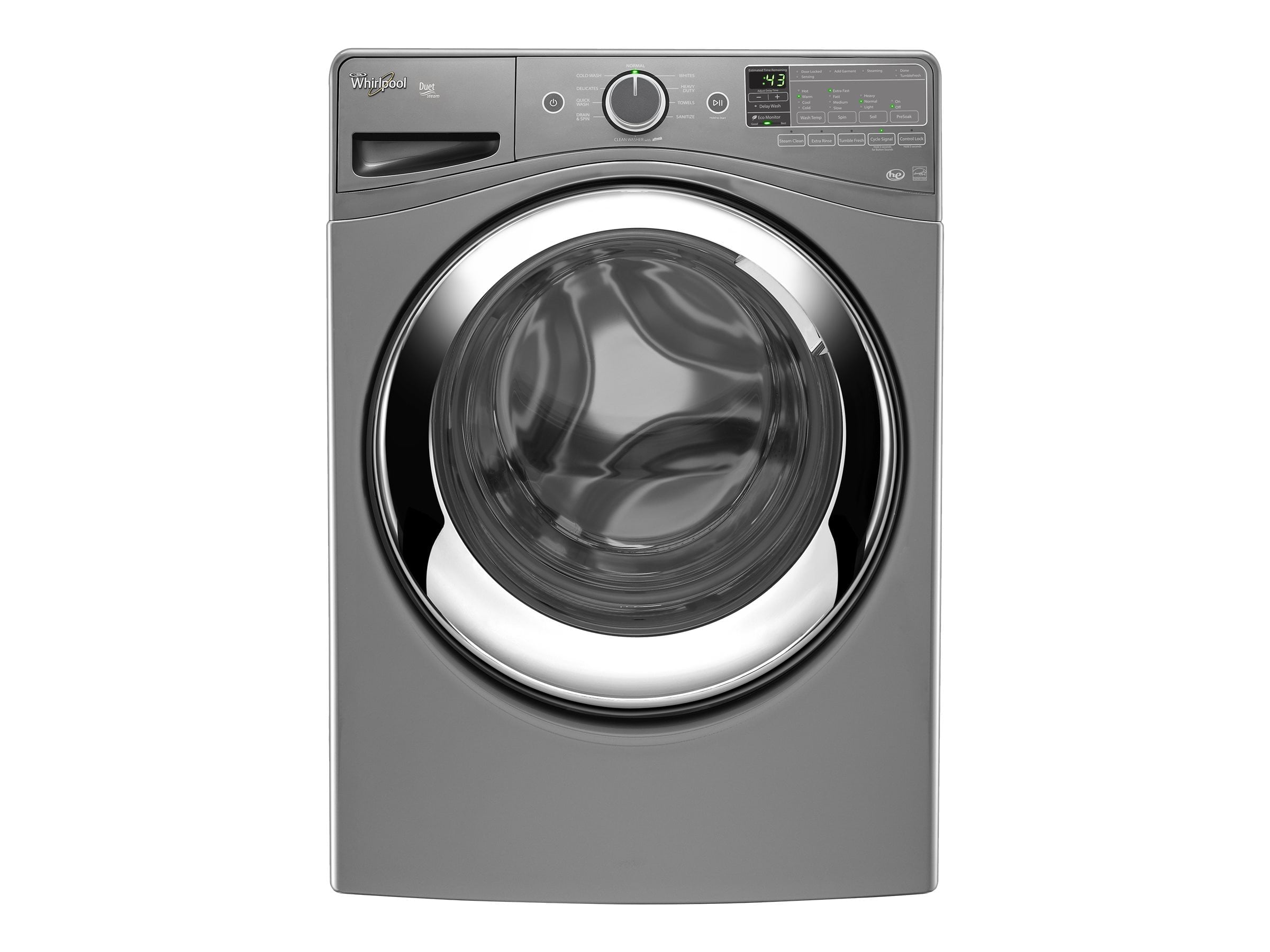 Whirlpool Duet WFW87HEDC - Washing machine - height: 39 in - front