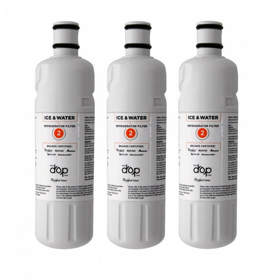 Whirlpool EverDrop EDR2RXD1 W10413645A Filter 2 Refrigerator Ice & Water Filter - 3 Pack