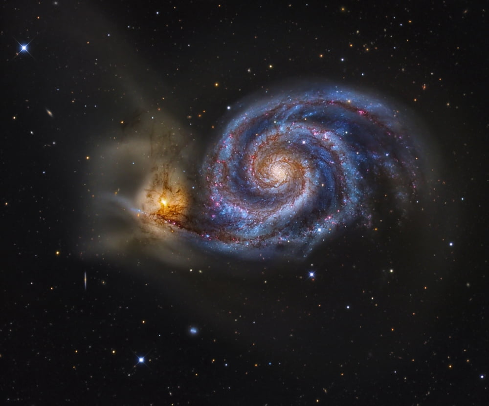 Whirlpool Galaxy Canvas Art - R Jay GaBanyStocktrek Images (31 x 26)
