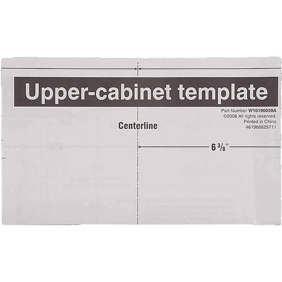 Whirlpool Genuine OEM W10190018 Microwave Upper Cabinet Template