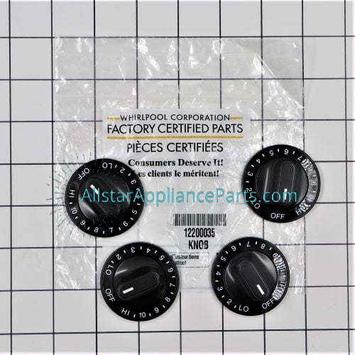 Whirlpool Range/Stove/Oven Control Knob Kit 12200035