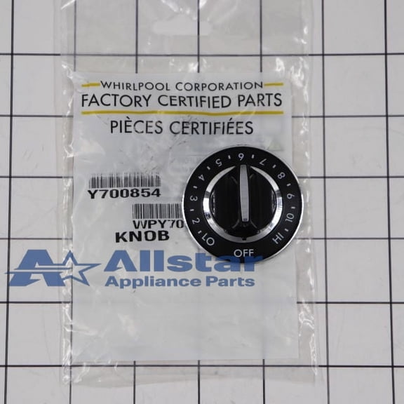 Whirlpool Range/Stove/Oven Control Knob WPY700854