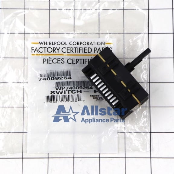 Whirlpool Range/Stove/Oven Fan or Light Switch WP74009254