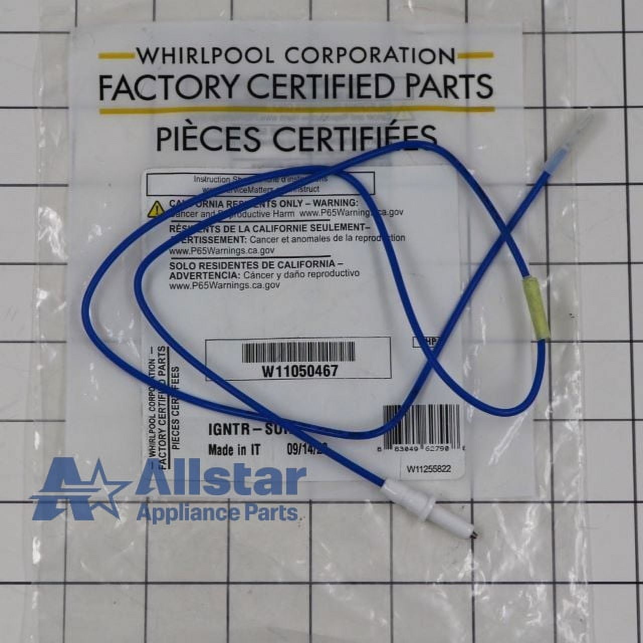 Whirlpool Range/Stove/Oven Spark Electrode W11050467