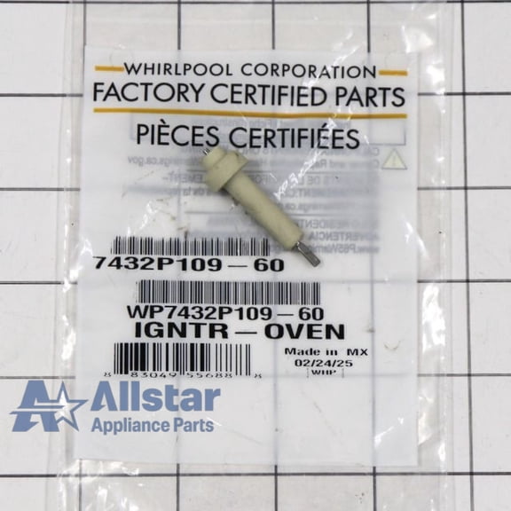 Whirlpool Range/Stove/Oven Spark Electrode WP7432P109-60