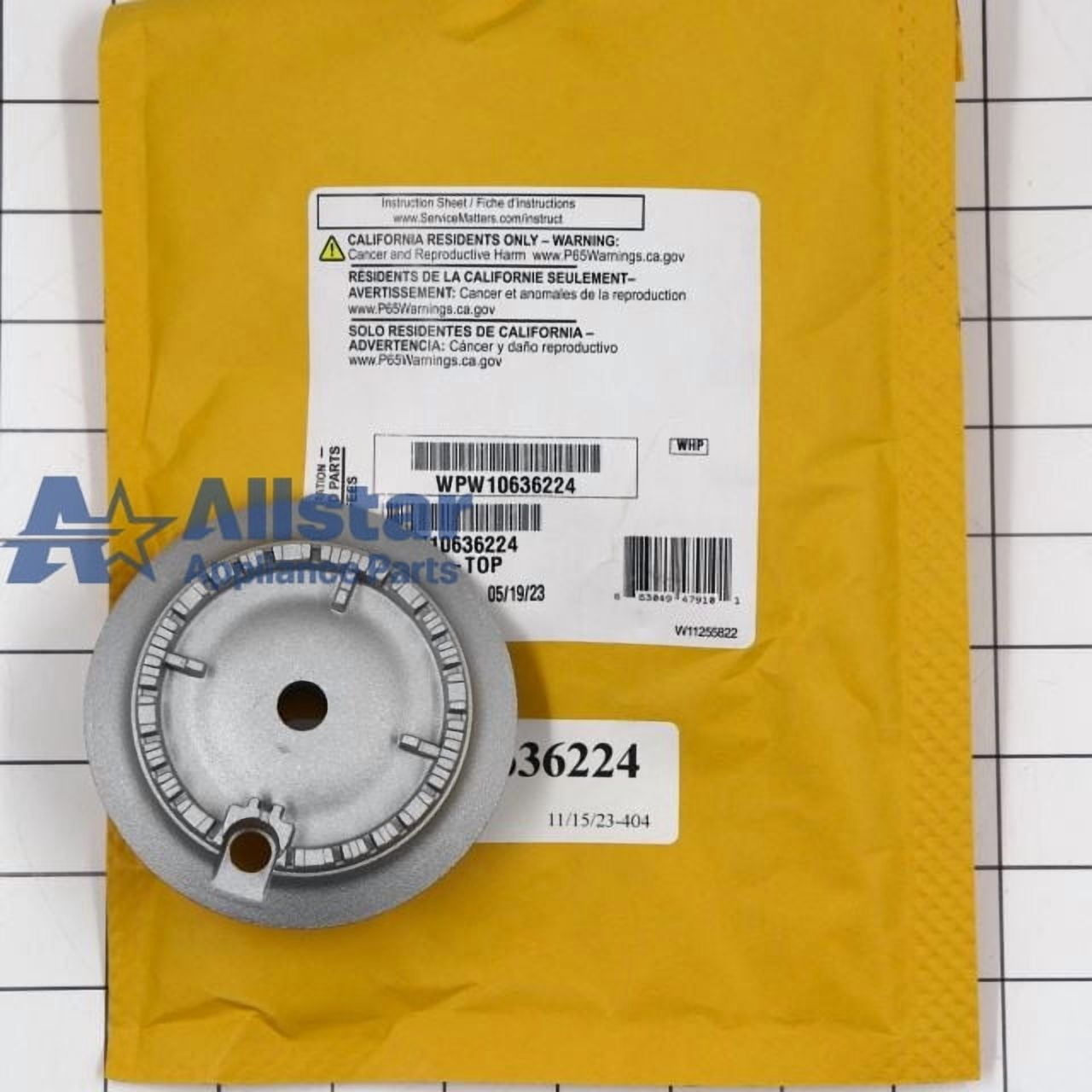 Whirlpool Range/Stove/Oven Surface Burner WPW10636224