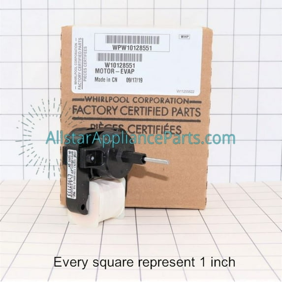 Whirlpool Refrigerator Evaporator Fan Motor WPW10128551