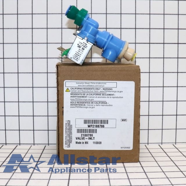 Whirlpool WPLWP2188786 Refrigerator Double Solenoid Valve