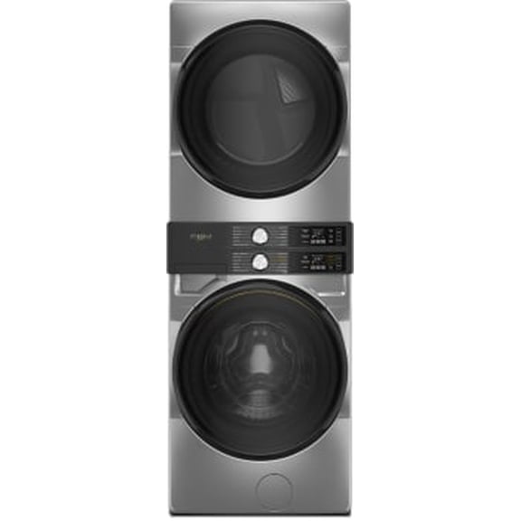 Whirlpool Smart Front Load Laundry Tower 4.5 Cu. Ft. Washer and 7.4 Cu. Ft. Electric Dryer with UV Clean Technology.