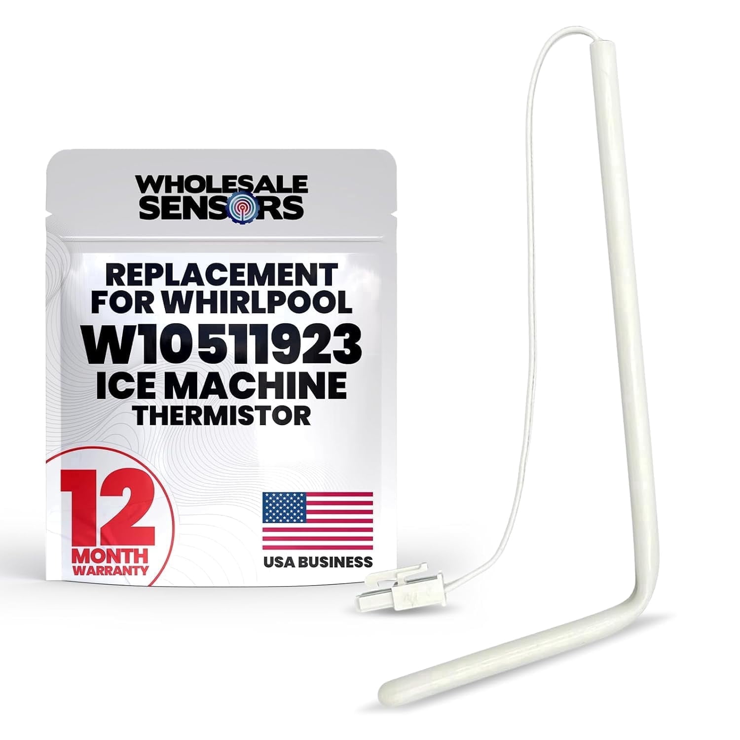 Whirlpool W10511923 Replacement Ice Machine Thermistor-Bin 12 Month Warranty