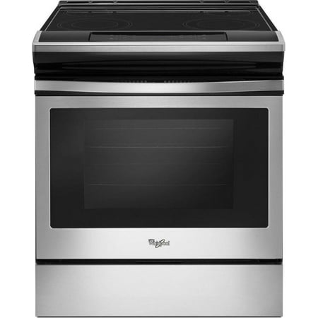 Whirlpool - 4.8 Cu. Ft. Self-Cleaning Slide-In Electric Range - Stainless steel