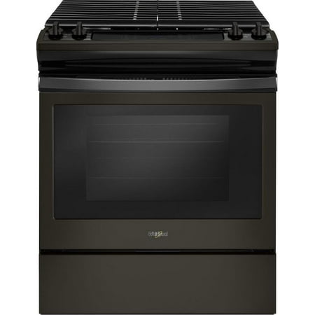 Whirlpool - 5.0 Cu. Ft. Self-Cleaning Slide-In Gas Range - Black stainless steel