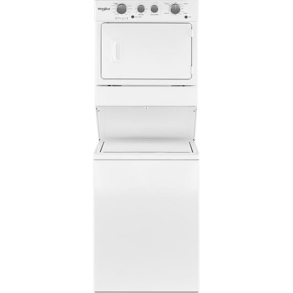 Whirlpool 3.5 Cu. Ft. Stacked Electric Laundry Center with 9 Wash Cycles and AutoDry System, White