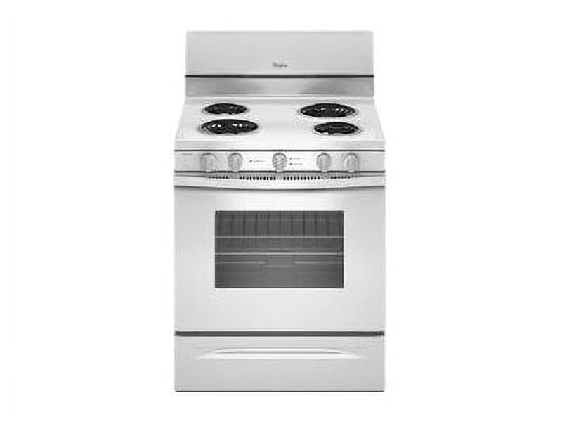 Whirlpool WFC340S0AW - Range - freestanding - width: 29.9 in - depth: 27.8 in - height: 46.9 in - with self-cleaning