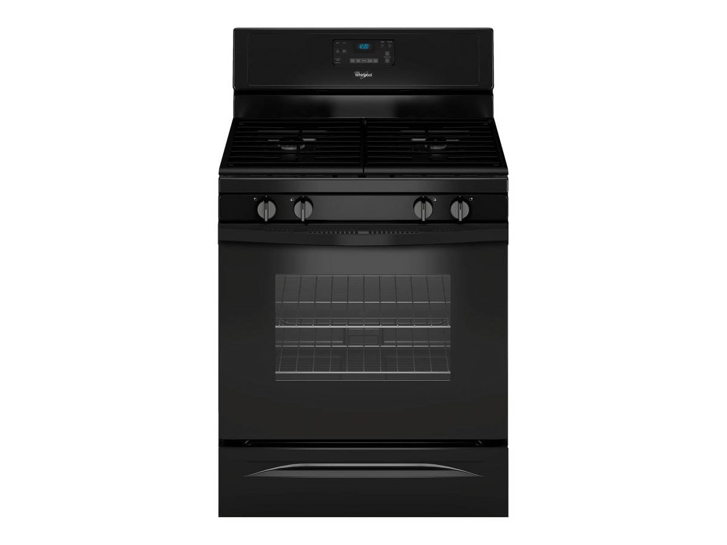 Whirlpool WFG515S0EB - Range - freestanding - width: 29.9 in - depth: 27.9 in - height: 46.9 in - with self-cleaning - black