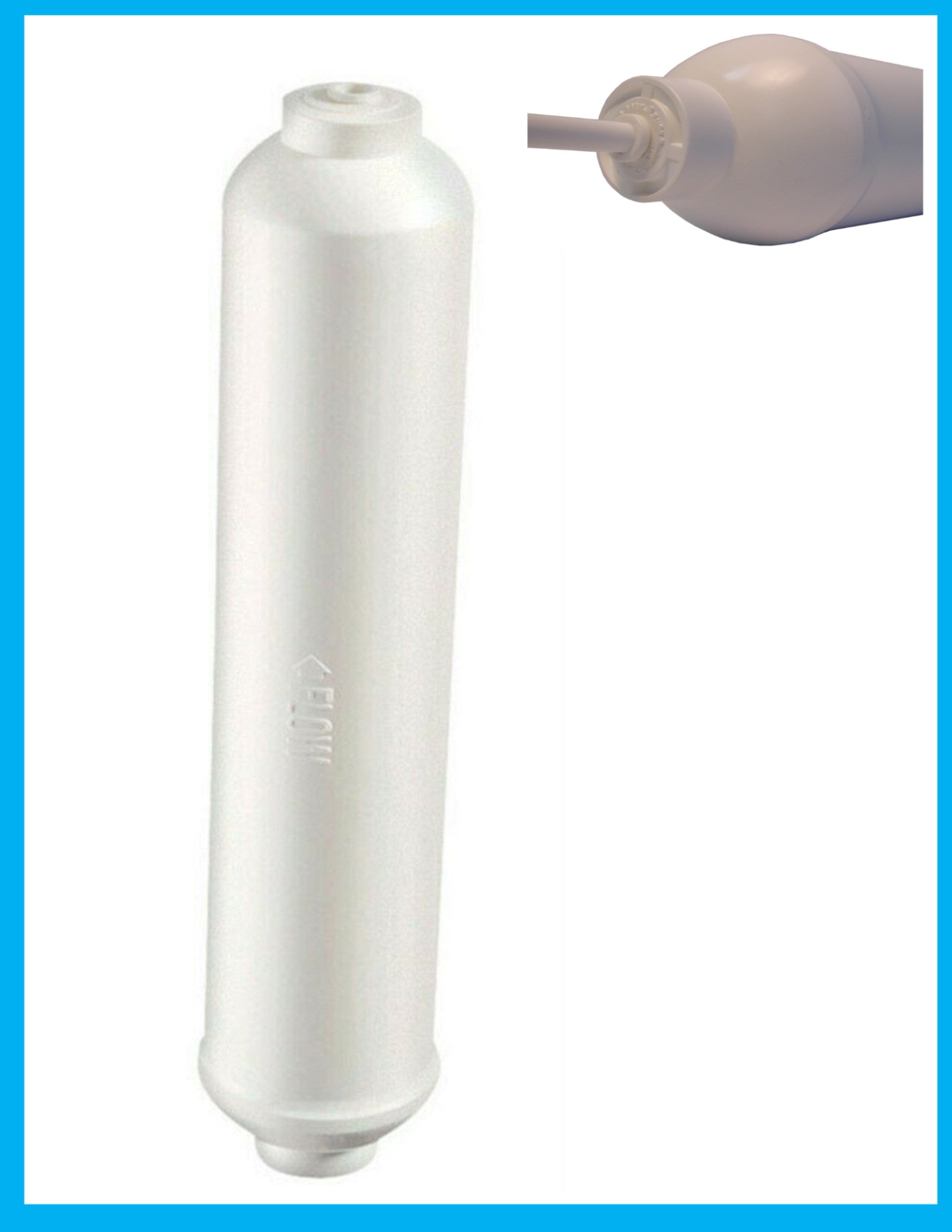 RO Post Polishing Fridge Ice Inline Coconut GAC Water Filter, 2000 Gal, 1/4 NPT