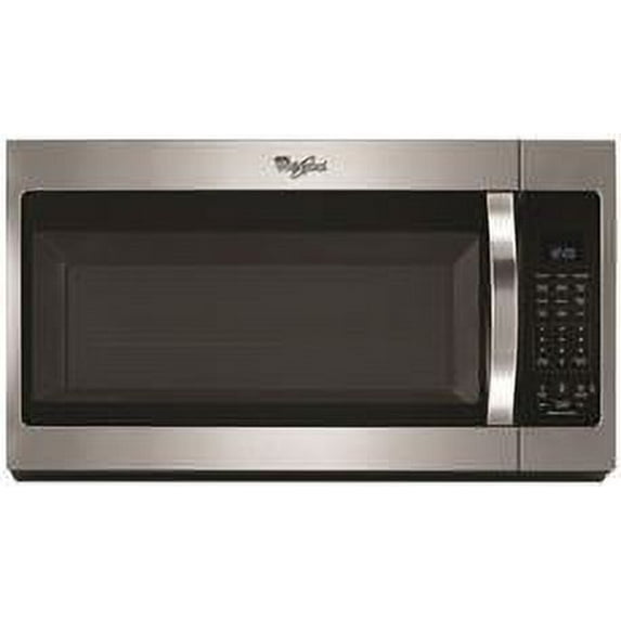 Whirlpool - 1.9 Cu. Ft. Over-the-Range Microwave - Black-on-Stainless