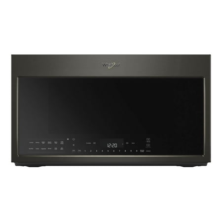 Whirlpool - 1.9 Cu. Ft. Convection Over-the-Range Microwave with Sensor Cooking - Black stainless steel