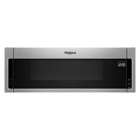 Whirlpool - 1.1 Cu. Ft. Low Profile Over-the-Range Microwave Hood Combination - Stainless Steel