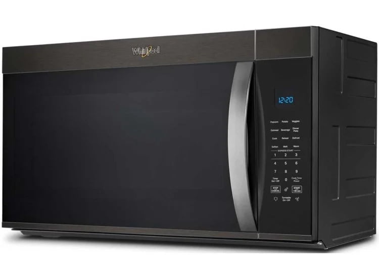 Whirlpool WMMS3330RV Over-the-Range Microwave Oven with 1,000 Watts Black Stainless Finish