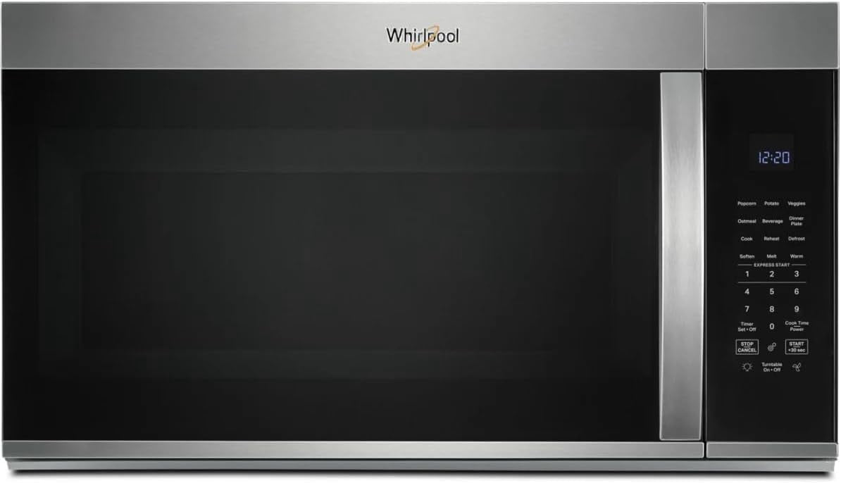Whirlpool WMMS3330RZ Over-the-Range Microwave Oven with 1,000 Watts Stainless Steel