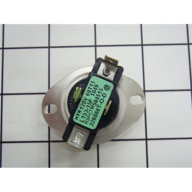 Whirlpool WPLD504515 Dryer Cycling Thermostat, Green
