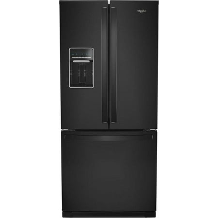 Whirlpool - 19.7 Cu. Ft. French Door Refrigerator - Black