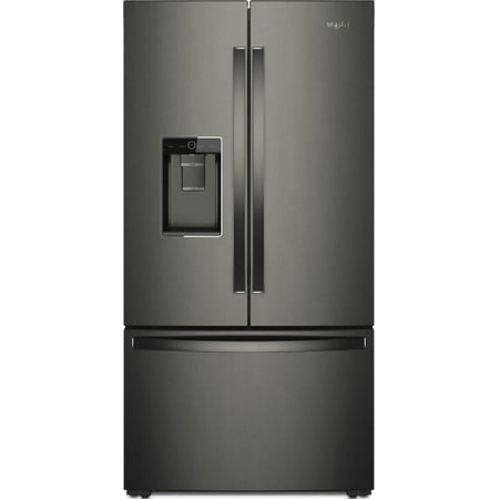Whirlpool - 23.8 Cu. Ft. French Door Counter-Depth Refrigerator - Fingerprint Resistant Black Stainless