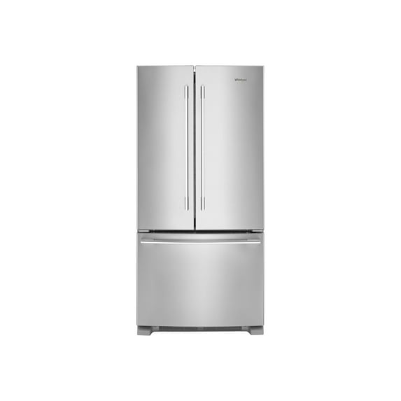 Whirlpool WRFA32SMHZ - Refrigerator/freezer - french door bottom freezer - width: 32.6 in - depth: 34.5 in - height: 70.1 in - 22.1 cu. ft - stainless steel